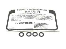 J-35604-10 Kent Moore Set Of 4 One Ounce Brake System Pressure Gauge Inch O Rings #j-35604-10