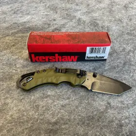 8750tolbw Kershaw Olive Shuffle Ii Pocket Knife With Blackwash Finish