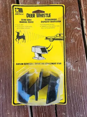 50050 King Company Vintage Deer Whistle Airflow Activated Ultra Sonic Warning Device For Automobile
