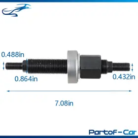 Kte4316055 Kinte Tech 66515 Harmonic Balancer Installation Tool Steel For Chevy 5/8 Inch -16 7/16
