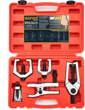 2137cr Koopool Ball Joint Separator Pitman Arm Puller Tie Rod End Tool 5-in-1 Front Red