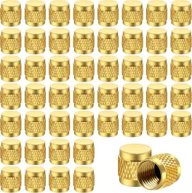 Am553644 Lemecima 1 1/4 Flare Cap Round Brass With Neoprene O Ring Seal Hvac Valve Caps 50 Yellow