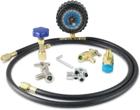 Ags-r13472 Lichamp A/c R134a Refrigerator Freon Recharge Kit With Bullet Piercing
