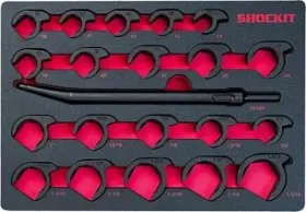 Lti Tools 030937503862 20 Piece Metric And Sae Shockit Crows Foot Set