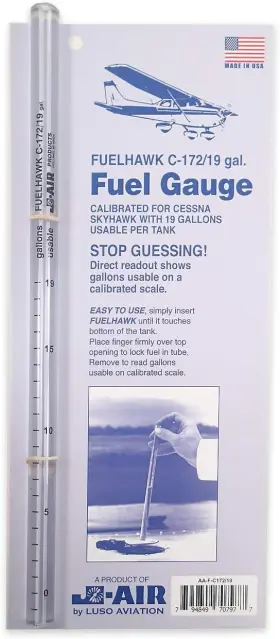 Aa-f-c172 Luso Aviation Aa-f-c172/19 Fuelhawk Aircraft Fuel Gauge Cessna 172 - 19 Gallon