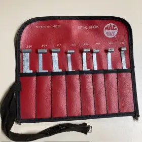 Sirg8k Mac Tool Detroit Diesel Set Injector Rack Gauge Of 8 Used With Pouch