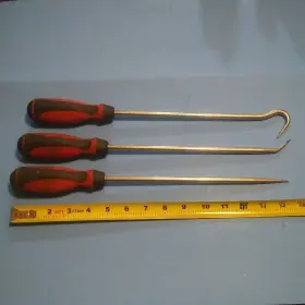 Psm21xl Mac Tools 3 Piece Heavy Duty Xtra Long Pick And Awl Set With Comfort Grip