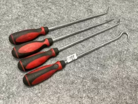 Psm4xl Mac Tools 4 Piece Heavy Duty Xtra Long Pick And Awl Set With Comfort Grip
