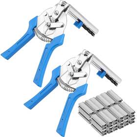 Mahiong 785378503369 2 Pcs Type M Nail Ring Pliers With 1200pcs Clips Silver And Blue