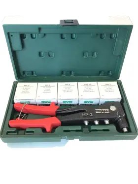 M39001 Marson Deluxe Rivet Kit With Hp2 Tool And Rivets In Snap Latch Case Nice