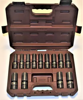 Scupm136v Matco Tools 13 Piece 1/2 Inch Metric 6 Point Universal Impact Swivel Socket Set