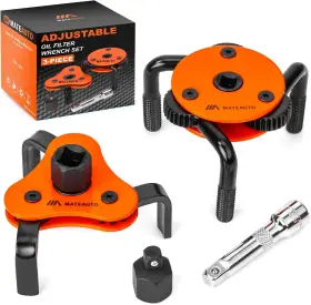 Ma501516 Mateauto Universal 3-jaw Oil Filter Wrench Set Adjustable 2-way Operation