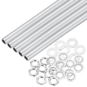 Meccanixity Mea250603ee000560 35pcs 6.3 Inch Lamp Pipe Kit With Nuts Washers 1/8ip X1/8ip
