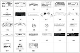 118-584-03-02 Mercedes-benz Genuine Info Label Tire Pressure