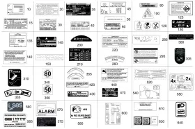 167-584-77-15 Mercedes-benz Genuine Info Label Tire Pressure