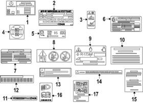 Mercedes-benz 465-584-38-00 Genuine Mercedes-benz Tire Press Label