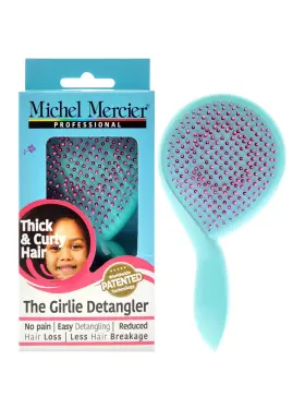 I0113870 Michel Mercier The Girlie Detangle Brush Thick And Curly Hair - Turquoise-pink