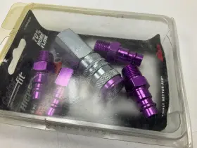Milton 030937322395 S-305vkit V-style Coupler And Plug Set 1/4 Inch Npt Purple - 5 Piece