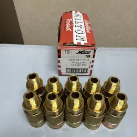 Milton Industries 015645683709 786 Coupler T Style 1/4 Inch Male Npt Pack Of 10 Brand New Basic Size