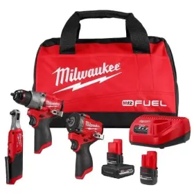 3424-23 Milwaukee M12 Fuel 12v Lithium-ion Cordless 3-tool Combo Kit