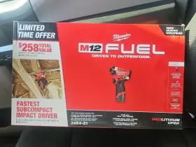 3453-21 Milwaukee Tool M12 Fuel 1/4 Hex Impact Driver Kit