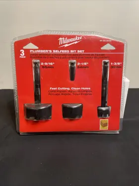 49-22-0030 Milwaukee Hand Trucks Plumber Self Feed Drill Bit Set 3 Bits