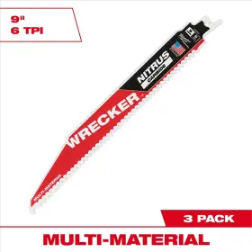 48-00-5372 Milwaukee Tool 9 Inch Wrecker With Nitrus Carbide Blades - 3 Pack