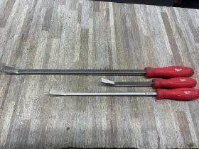 48-22-9214 Milwaukee Tool 3-piece Pry Bar Set Used. Free Shipping