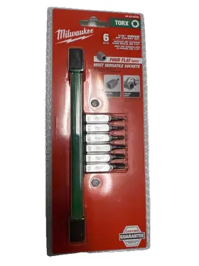 48-22-9530 Milwaukee Tool 6pc 1/4 Inch Drive Torx Bit Socket Set