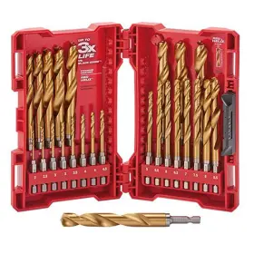 48-89-4861 Milwaukee Tool Shockwave Impact Duty Red Helix Titanium Metric Drill Bit Set &hy