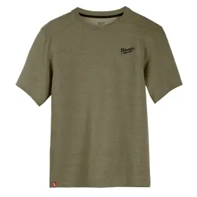 603gn-m Milwaukee Tool Hybrid Work Tee - Ss Green M
