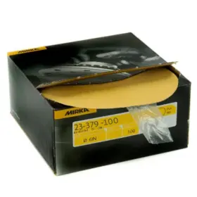 23-379-100 Mirka Gold 6 Inch No-hole 100 Grit Psa Sticky Back Sandpaper - Box Of Discs