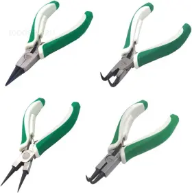 Miular-pn-2037 Miular 4 Pcs Mini Snap Ring Pliers Set Heavy Duty External/internal Circlip Chrome