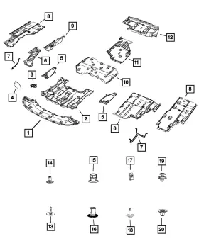 06032031 Mopar Genuine Clip / Spring Nut 6032031