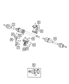 06104226aa Mopar Genuine Hex Flange Head Bolt Mounting 6104226aa