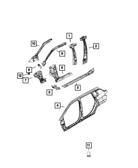 06107317aa Mopar Genuine Weld Stud 6107317aa