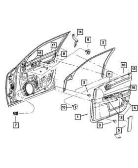Mopar 06506654aa Genuine Door Panel Attaching Pin 6506654aa