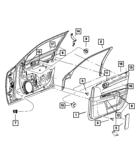 06506654aa Mopar Genuine Door Panel Attaching Pin 6506654aa