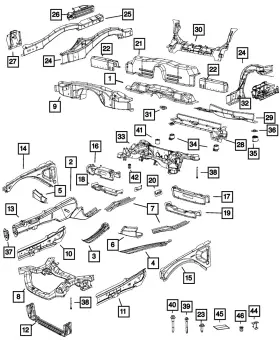 06507091aa Mopar Genuine Hex Drive Nut/rivet 6507091aa