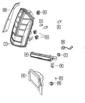 06508599aa Mopar Genuine Bolt And Retainer 6508599aa
