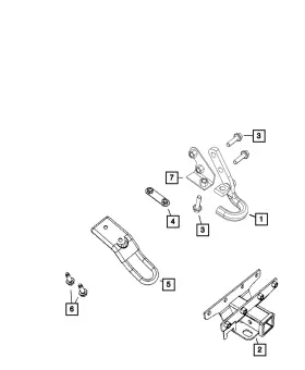 06508831aa Mopar Genuine Hex Flange Locking Nut And Retainer