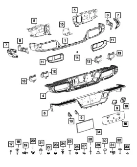 06512460aa Mopar Genuine U-type Nut 6512460aa