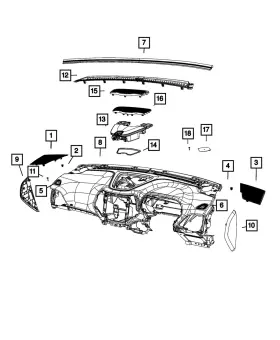 1wf97dx9ab Mopar Genuine Defroster - Cover