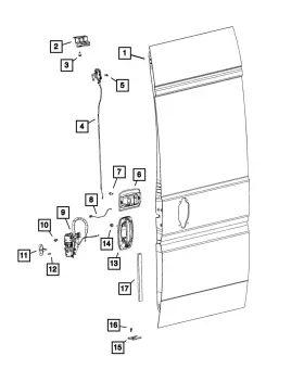 68095097aa Mopar Genuine Hex Flange Nut