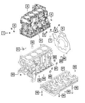 68132581aa Mopar Genuine Hex Flange Head Bolt