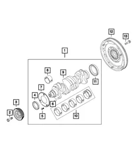 68133287aa Mopar Genuine Hex Flange Head Bolt