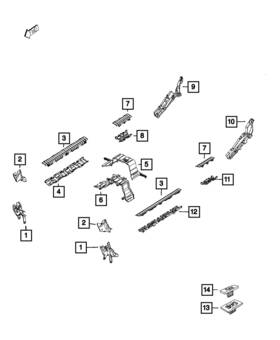 Mopar 68184554aa Genuine Wiring Trough Right