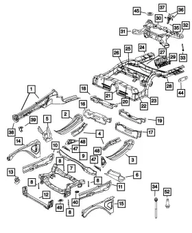 68250520ab Mopar Genuine Engine Box Reinforcement Brace Right