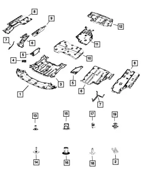 68312554aa Mopar Genuine Push Pin