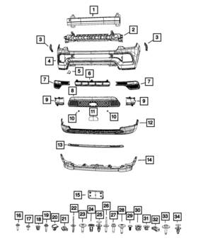 Mopar 68336474aa Genuine Push Pin